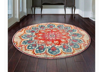 Pomegranate Bloom Vintage Area Rug V040A