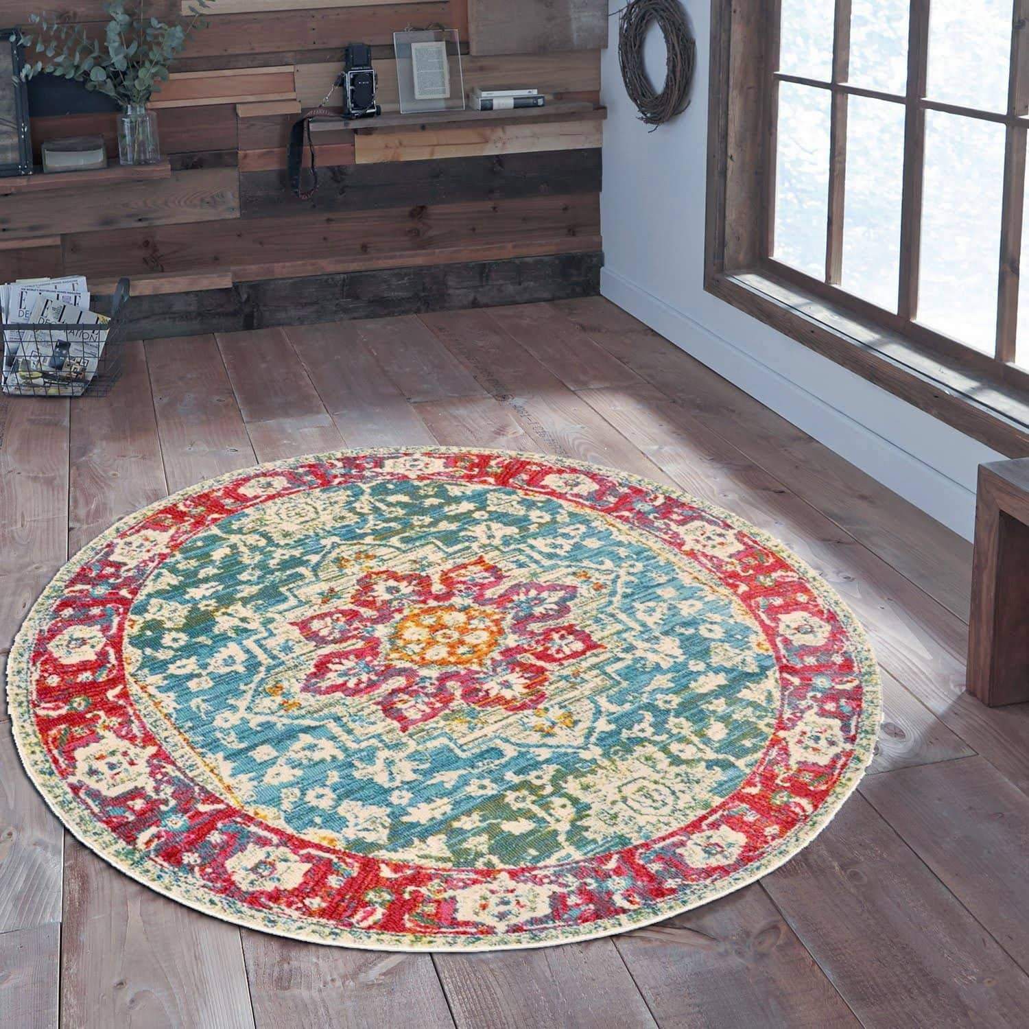 Rosette Imprint Vintage Area Rug V089A - Context USA - Area Rug by MSRUGS