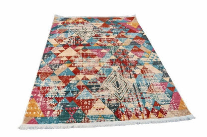 Geometric Vibrant Vintage Area Rug V107A - Context USA - Area Rug by MSRUGS